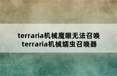 terraria机械魔眼无法召唤 terraria机械蠕虫召唤器